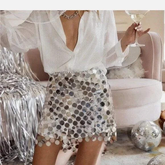 12th Tribe Diana Disco Skirt Size S Like New - Picture 4 of 6